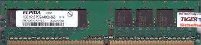 Elpida EBE10UE8ACWA-8G-E PC2-6400 1GB DDR2 800MHz HP 404574-888 RAM* r839