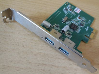 2 Port USB 3.0 PCIe PCI Express Karte Adapter Card NEC D720200F1 Chip grün* sk60