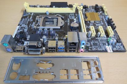 ASUS H81M-PLUS Rev1.06 Mainboard +Blende Intel H81 Sockel 1150 DVI-D HDMI* m1018