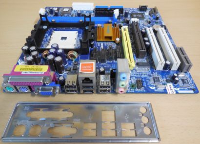 ASRock K8Upgrade-760GX Rev1.02 Mainboard +Blende Sockel 754 AGP 8X VGA LAN*m1019