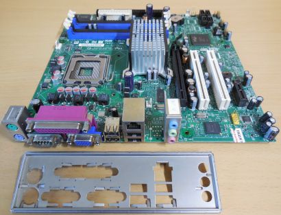 Intel D945GTP D945PLM Mainboard +Blende Sockel 775 PCIe DDR2 Audio VGA LAN*m1022