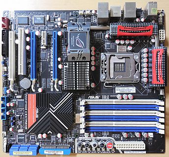 Asus RAMPAGE II EXTREME Rev 2.01G Mainboard +Blende Intel X58 Sockel 1366* m1025