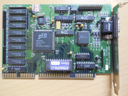 DIAMOND STEALTH 24 Rev B2 1MB 16Bit P86C801 VGA RETRO ISA Grafikkarte* g509