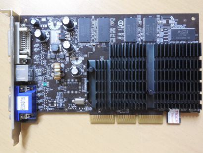 nVIDIA GeForce FX5200-DV128 128MB VGA S-Video DVI-I RETRO AGP Grafikkarte* g526