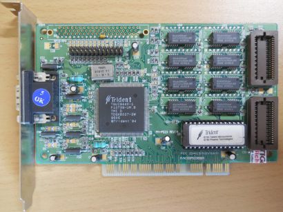 Trident TGUI9440-1 PM-P523 55P523000A 1MB VGA Retro PCI Grafikkarte* g539