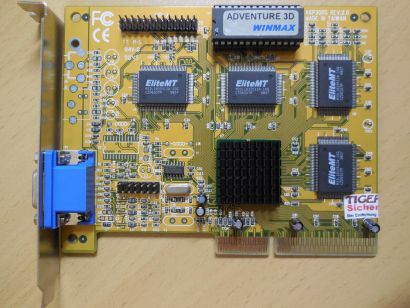 WINMAX Adventure 3D AGP300S nVidia RIVA 128 4MB Retro AGP 2X Grafikkarte* g544