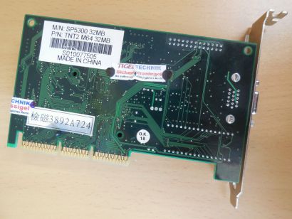 Sparkle SP5300 nVidia RIVA TNT2 M64 32MB VGA Retro AGP 4X Grafikkarte* g545