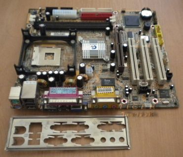 Gigabyte GA-8IGML-T Rev: 2.0 Mainboard mit Blende * So 478 VGA Audio LAN *m109