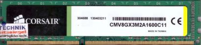 Corsair CMV8GX3M2A1600C11 PC3-12800 4GB DDR3 1600MHz Arbeitsspeicher RAM* r988