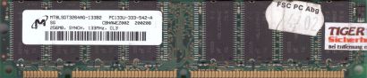 Micron MT8LSDT3264AG-133B2 PC133 256MB SDRAM 133MHz Arbeitsspeicher SD RAM* r994