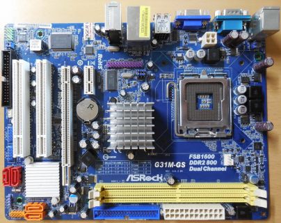 ASRock G31M-GS Rev2.04 Mainboard Intel G31 Sockel 775 DDR2 VGA LAN PCIe* m1027