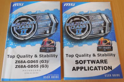 MSI Z68A-GD65 G3 MS-7681 Ver4.0 Mainboard Intel Z68 Sockel 1155 DDR3 HDMI* m1032