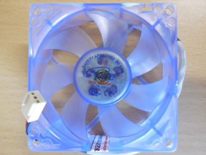 Spire SPA04B4 Gehäuse Lüfter blau 80mm Safety Approved 12V DC FAN 3-pin* GL140