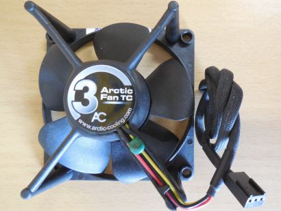 Arctic Cooling FAN 3 TC Gehäuse Lüfter schwarz 80mm 12V DC FAN 3-pin* GL146