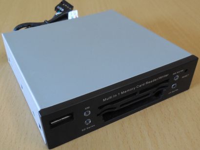 MS-Tech LU-185S 3,5 Multi Slot PC Kartenleser USB2.0 schwarz XM MS SDHC CF* kl51