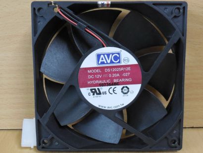 AVC DS12025R12E Gehäuse Lüfter schwarz 120mm 12V DC FAN Cooler 4-pin Molex*GL160